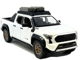 2024 Toyota Tacoma Trailhunter Edition 1:24 White 1:24 Diecast Model MiJo H08777-WH