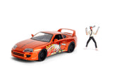 1/24 Hollywood Rides Chainsaw Man and 1995 Toyota Supra Diecast Figure and Car by Jada 35181