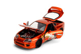 1/24 Hollywood Rides Chainsaw Man and 1995 Toyota Supra Diecast Figure and Car by Jada 35181