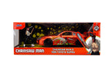 1/24 Hollywood Rides Chainsaw Man and 1995 Toyota Supra Diecast Figure and Car by Jada 35181