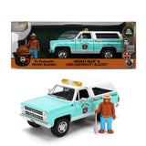 Jada Smokey Bear and 1980 Chevrolet Blazer Diecast Figure and Car Model 1/24 Scale 36294