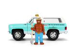 Jada Smokey Bear and 1980 Chevrolet Blazer Diecast Figure and Car Model 1/24 Scale 36294