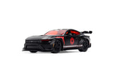 2025 Ford Mustang GTD "Darth Vader" Matt Black with Silver Stripes and Graphics "Star Wars" "Hollywood Rides" Series 1/32 Diecast Model Car Jada 37698