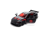 2025 Ford Mustang GTD "Darth Vader" Matt Black with Silver Stripes and Graphics "Star Wars" "Hollywood Rides" Series 1/32 Diecast Model Car Jada 37698