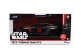 2025 Ford Mustang GTD "Darth Vader" Matt Black with Silver Stripes and Graphics "Star Wars" "Hollywood Rides" Series 1/32 Diecast Model Car Jada 37698