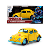 Jada "Transformers" Volkswagen Beetle Bumblebee Diecast Model Yellow with Metallic Blue Interior 37727