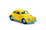 Jada "Transformers" Volkswagen Beetle Bumblebee Diecast Model Yellow with Metallic Blue Interior 37727