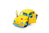 Jada "Transformers" Volkswagen Beetle Bumblebee Diecast Model Yellow with Metallic Blue Interior 37727