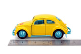 Jada "Transformers" Volkswagen Beetle Bumblebee Diecast Model Yellow with Metallic Blue Interior 37727