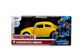 Jada "Transformers" Volkswagen Beetle Bumblebee Diecast Model Yellow with Metallic Blue Interior 37727