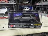 2022 Ford Explorer Police Interceptor Utility Blank Toronto Grey (Dark Silver) Builder Kit 1/43 (5 inch) Diecast Model Motormax 79521 Grey