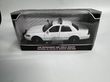 2010 Ford Crown Victoria Police Pursuit Car Unmarked White 1:24 Diecast Model Toy Car by MOTORMAX 76469 (old packaging)