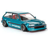 TSM Mini GT Kaido House 1:64 Honda Civic (EF) Kaido Works V1 Tahitian Green Limited Edition 1/64 Diecast Model Car KHMG126