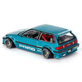 TSM Mini GT Kaido House 1:64 Honda Civic (EF) Kaido Works V1 Tahitian Green Limited Edition 1/64 Diecast Model Car KHMG126