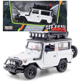 Motormax 1:24 Toyota FJ40 Land Cruiser Off Road Series White 79137WHITE