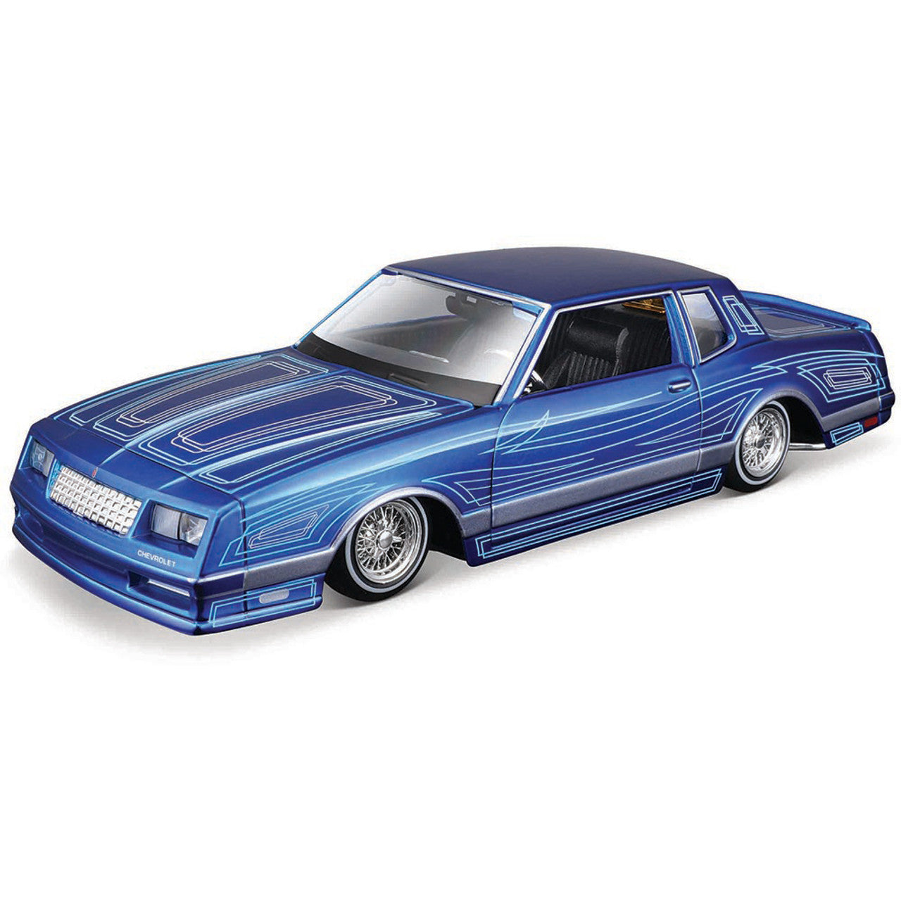Maisto Design 1986 CHEVROLET MONTE CARLO SS LOWRIDER Blue with