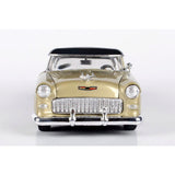 1955 Chevrolet Bel Air Low Rider Gold 1:24 Diecast Model Motormax Get Low Series 79031 Beige