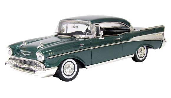 1957 Chevy Bel Air Hard Top Green 1/18 Diecast Model by Motormax 73180