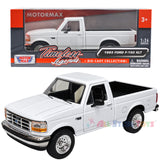 Motormax 1993 Ford F-150 XLT Pickup Truck 1/24 Diecast Model 79397 WHITE