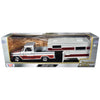 1966 Chevrolet C10 Fleetside Pickup Silver with Camper RV 1:24  Diecast Model Motormax MAXX Design 73355/75330