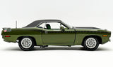 1970 Plymouth AAR Cuda Green with Vinyl Top 1:18 Scale Diecast Model by ACME A1806140VT