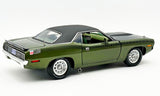 1970 Plymouth AAR Cuda Green with Vinyl Top 1:18 Scale Diecast Model by ACME A1806140VT