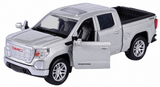 Motormax 2019 GMC Sierra 1500 SLT Crew Cab 1/43 Scale 73681 Red and Silver