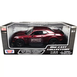 2018 Dodge Challenger SRT Hellcat Widebody Burgundy 1/24 Diecast Model Car by Motormax 79350 Burgundy