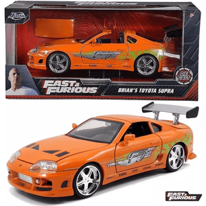 Jada 1/24 Fast & Furious Brian's Toyota Supra Diecast Model Car Orange 97168