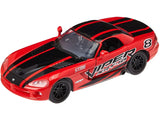 Motormax GT Racing 2003 Dodge Viper SRT 10 Red w/ Black Stripes 73776