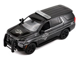 2025 Chevy Tahoe PPV (Police Pursuit Vehicle) Official Promo Version 1/24 Diecast Model Car Motormax Black 76642
