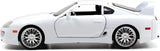 1/24 Fast and Furious Brian's Toyota Supra White Diecast Model by Jada 97375