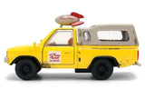 Pizza Planet Truck Yellow (Weathered) w/Beige Camper "Toy Story" 1995 Movie "Hollywood Rides" 1/32 Diecast Model Car by Jada 36301