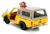 Pizza Planet Truck Yellow (Weathered) w/Beige Camper "Toy Story" 1995 Movie "Hollywood Rides" 1/32 Diecast Model Car by Jada 36301