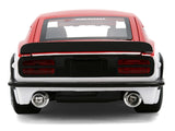 1:24 1972 Datsun 240Z JDM Tuners Diecast Model by Jada Red and White 38201