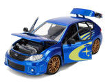 1:24 2012 Subaru Impreza WRX STI Diecast Model Metallic Blue JDM Tuners by Jada 38057