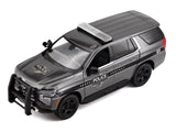 2025 Chevy Tahoe PPV (Police Pursuit Vehicle) Official Promo Version 1/24 Diecast Model Car Motormax Grey 76642