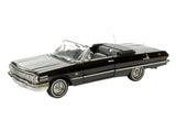 1963 Chevrolet Impala Convertible Black 1:24 Diecast Model Welly 22434W-BK