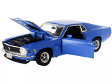 1970 Ford Mustang Boss 429 Blue 1/18 Diecast Car Model Motormax 73154