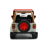 1/24 "Jurassic World" Jeep Wrangler Diecast Model Cream and Red with Black Interior by Jada 97806