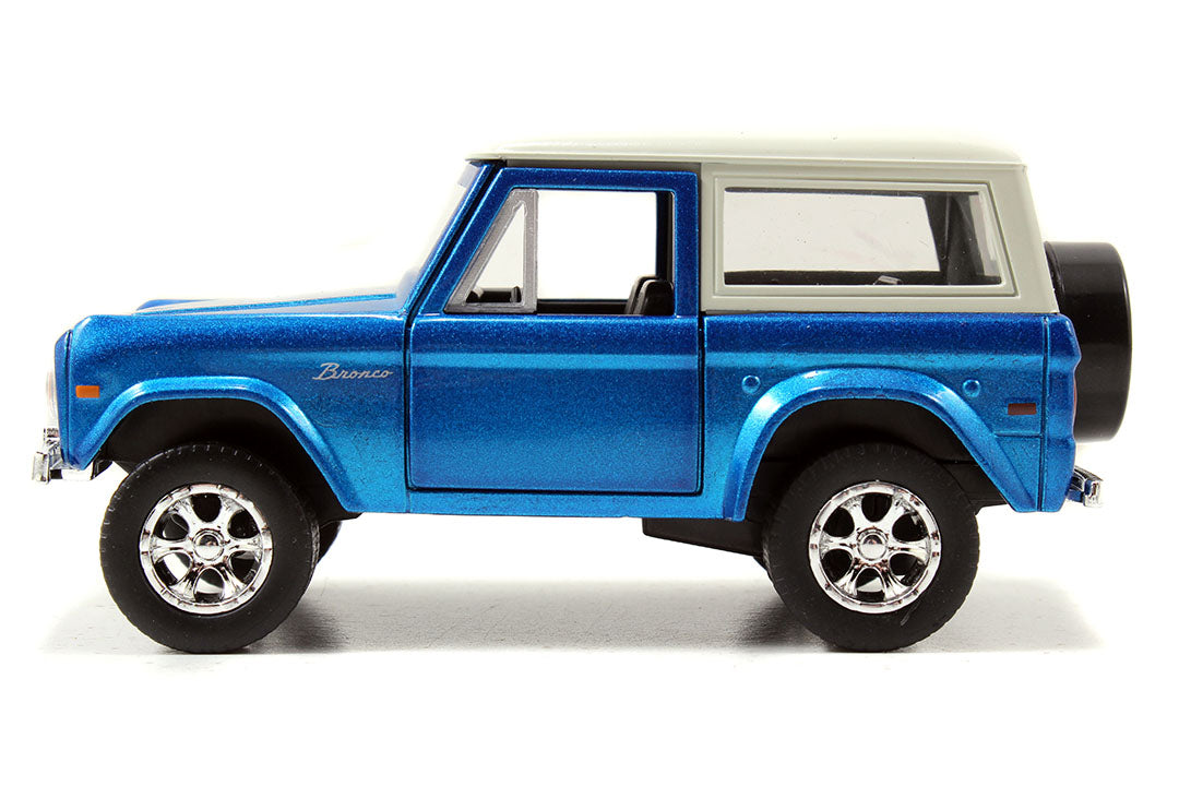 Jada 1:32 1973 Ford Bronco Truck Black/Blue/Orange 97051 – All