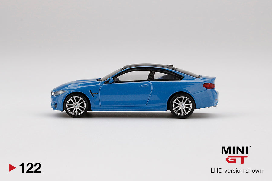TSM 1:64 MINI GT BMW M4 (F82) Yas Marina Blue Metallic Diecast