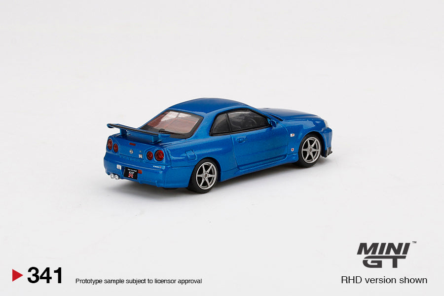 TSM 1:64 MINI GT Nissan Skyline GT-R (R34) V-Spec II Bayside Blue
