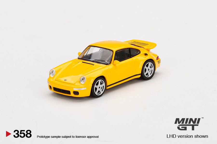 Mini GT RUF CTR Anniversary Blossom Yellow w/Black Stripes Limited
