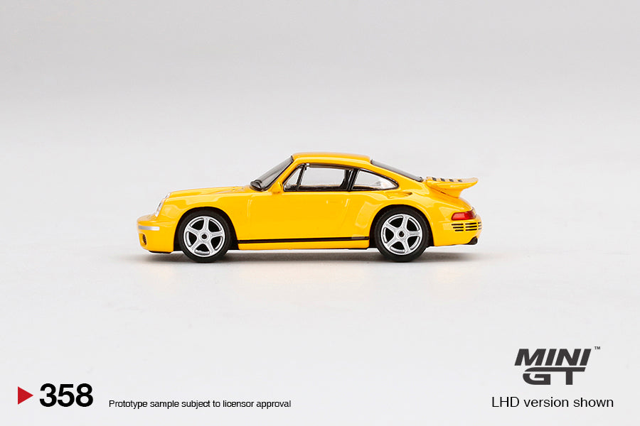 Mini GT RUF CTR Anniversary Blossom Yellow w/Black Stripes Limited