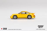 Mini GT RUF CTR Anniversary Blossom Yellow w/Black Stripes Limited Edition to 4800 Pieces Worldwide 1/64 Diecast Model Car by True Scale Miniatures MGT00358