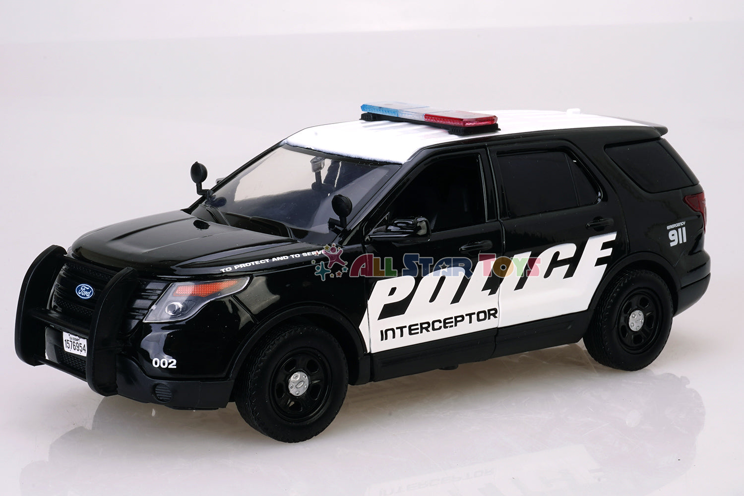 2015 Ford Explorer Police Interceptor Utility Black 1:24 Diecast