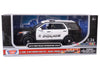 2015 Ford Explorer Police Interceptor Utility San Gabriel Police California Black & White with Light Bar 1:24 Diecast Model Toy Car by MOTORMAX 76964
