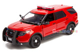2015 Ford Police Interceptor Utility Fire Marshal Fire Chief Vehicle Fire Truck 1/18 Scale Diecast Model Car Motormax 73545 Fire Dept Command Unit
