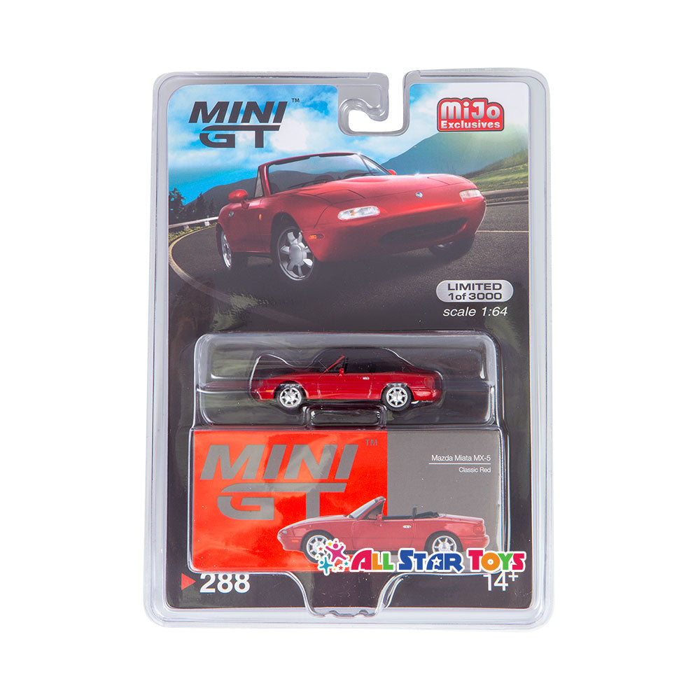 Mini GT Mazda Miata MX-5 (NA) Classic Red MGT00288 1/64 #288 First